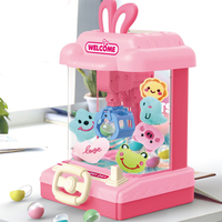 Machine de receveur de poupée pour enfants, jouet éducatif intérieur, dessin animé, ours, machine à griffes portable et compacte de bureau, jouets pour enfants