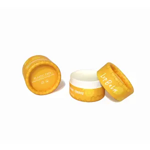 Tùy Chỉnh Logo Hữu Cơ Lip Balm Chà Môi Tự Nhiên Balm Bao Bì Sinh Thái Thân Thiện Giấy Jar Phân Hủy Sinh Học Lip Balm Container