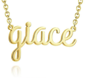 Collar de plata de ley 925 con diseño clásico, Collar personalizado con nombre, regalo de boda, fiesta - Product Image 5