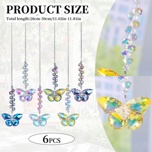 1pc Crystal Suncatcher Window Hanging Butterfly Sun Catchers Colored Crystals Prism <strong>Rainbow</strong> <strong>Maker</strong> for Window Garden Outdoor - Product Image 2