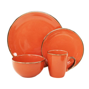 Ensembles de dîner chinois/ensembles de <span class=keywords><strong>vaisselle</strong></span> en céramique de couleur unie/ensembles de dîner en <span class=keywords><strong>porcelaine</strong></span> de noël ensemble de dîner en céramique 16 pièces - Product Image 3