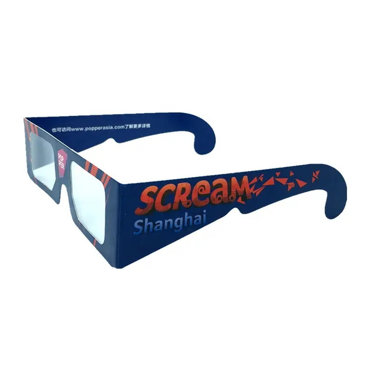 प्रचार कस्टम लोगो कागज 3d Chromadepth चश्मा थोक
