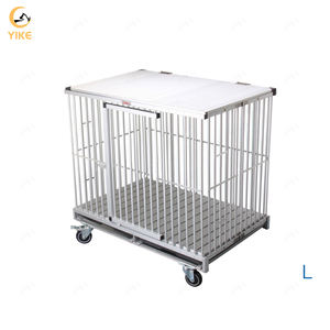 Hayvan kliniği köpek dükkanı kulübesi alüminyum modüler kedi kafesleri kasaları katlanabilir büyük Pet köpek kafesleri atık tepsi - Product Image 4