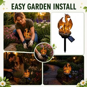 Lámpara Solar Decorativa con Forma de Dragón, Edición Golden Ember, con Logotipo Personalizado, Resistente al Agua, para Jardín, en Oferta - Product Image 2