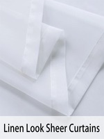Rideaux transparents extérieurs blancs pour Patio étanche à la lumière filtrant les rideaux de confidentialité pour le salon Gazebo porche balcon piscine