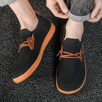 Chaussures de course souples et respirantes pour hommes, à semelle souple zéro drop, avec large embout, style pieds nus, à enfiler, pour la conduite et la marche, mocassins plats de grande taille