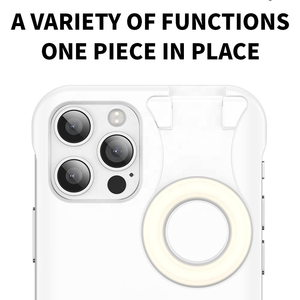 Chất Lượng Cao Vòng Led Flash <span class=keywords><strong>Light</strong></span> Up Fill Lights Ảnh Tự Sướng Vẻ Đẹp Điện Thoại Di Động Trường Hợp Bao Gồm Cho <span class=keywords><strong>iPhone</strong></span> 12 Pro 11 13 Pro Max - Product Image 6