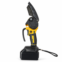 Mini tronçonneuse sans fil 21V, scie électrique portative pour l'élagage du jardin et la coupe du bois