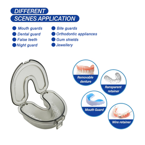 Estuche para Guardar Dentaduras Postizas en Forma de U, Contenedor Protector Dental para Retenedores Ortodónticos, Cuidado Bucal - Product Image 3