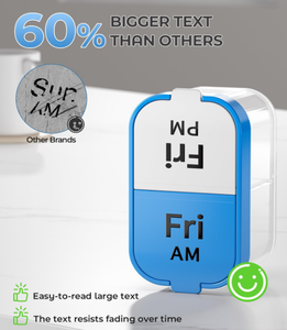 กล่องยาแบบรายสัปดาห์ขนาดใหญ่จุได้เยอะ 7 วัน พร้อมช่องจัดระเบียบเช้า-เย็น  กล่องเก็บยาพลาสติกใช้งานสะดวกสำหรับชีวิตประจำวัน  ลดราคาพิเศษ - Product Image 4