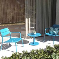 Table carrée en alliage d'aluminium pour l'extérieur, table à thé, chaise de loisirs, mobilier commercial pour cour, jardin, balcon, terrasse, restaurant