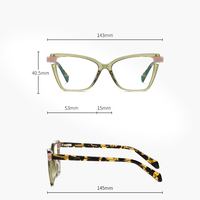 Monture optique unique en acétate faite à la main pour hommes, vente en gros de lunettes rétro en acétate de couleur composée, montures de lunettes