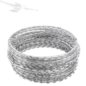 Alambre de púas tipo concertina de acero bajo en carbono BTO-22, núcleo de 2.5mm, espesor de hoja de 0.5mm, para líneas de defensa de prisiones - Product Image 1
