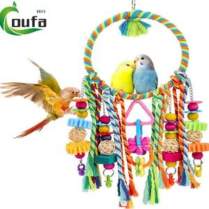 Piccioncini fringuelli parrocchetti e pappagallini giocattoli oscillanti colorati posatoi ecologici per piccoli uccelli di lusso - Product Image 1