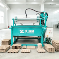 Mesin Pembuat Wadah Telur 1500pcs/jam, Mesin Cetak Pulp 30 Sel Semi-Otomatis dengan Pengeringan Kiln Bata untuk Usaha Baru di Pedesaan