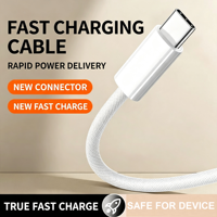 Nylon Geflochtenes 60W USB-C zu C PD Schnellladekabel Langlebig Bruchsicher OEM ODM Verfügbar für Großbestellungen