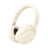 Headphone Nirkabel Lipat Over Ear Stereo HiFi dengan Mikrofon untuk Gaming, Olahraga, Perjalanan, Laris Manis