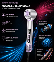 Sèche-cheveux professionnel 9 en 1, styler, brosse à air chaud ionique 110000 tr/min, Secadora De Cabello, outils de coiffage multifonctionnels pour salon