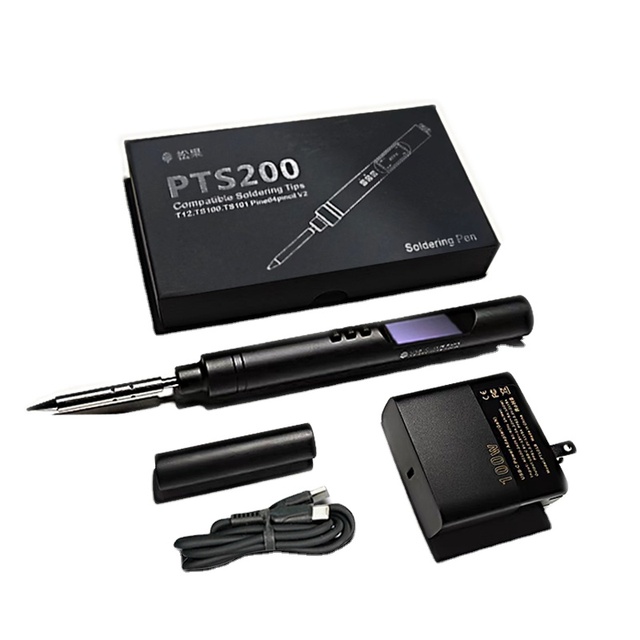 PTS200 100W Electric Soldering Iron Smart Mini Portable Fast Heating Soldering Station Universal TS101/TS100 Tip