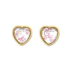 Heart Shape <b>Stud</b> <b>Earrings</b> PVD Gold Plating 316L Stainless Steel Sustainable Resistant Fashion Jewelry - Product Image 1