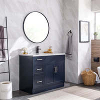 Meubles de salle de bain avec double vasque, design italien personnalisé, design cannelé de luxe, miroir intelligent pour hôtels
