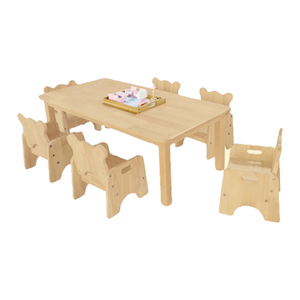 Set Tavolo <span class=keywords><strong>e</strong></span> Sedie in Legno Massello Montessori per Bambini, Asilo Nido <span class=keywords><strong>e</strong></span> Scuola Materna, per Attività, Gioco, Arte <span class=keywords><strong>e</strong></span> Studio, <span class=keywords><strong>Mobili</strong></span> per Bambini - Product Image 5