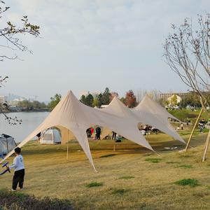 ที่บังแดดสำหรับตั้งแคมป์กลางแจ้งขนาดใหญ่สุดสวยใช้ตั้งแคมป์บังแดดฝนสามยอด Wanchongshan บัวหิมะเปิดหลังคาขนาดใหญ่ - Product Image 5