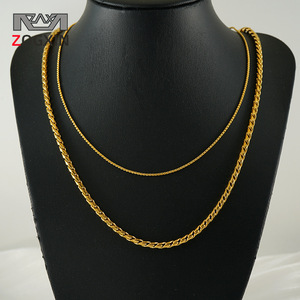 Zogxin Stainless Steel Necklace 18K Gold Plated Chain Geometric Design Leisure Gift Jewelry - Product Image 1