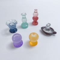 Ensemble de lampes à huile rétro miniatures pour maison de poupée, 100 pièces/lot, figurines 3D miniatures qui brillent dans le noir pour la décoration de jardin féerique