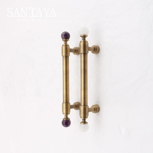 Santaya Antique Brushed Brass Handles Kitchen <strong>Cabinet</strong> Pulls Bedroom Wardrobe Drawer <strong>Knobs</strong> and <strong>Crystal</strong> Furniture Handle - Product Image 6