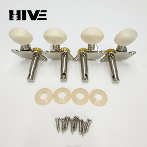 Clavijas de afinación de ukelele de alta calidad con cabezas redondas pequeñas, bobinadores de cuerdas de columna de acero cerrados cortos abiertos 2R2L - Product Image 3