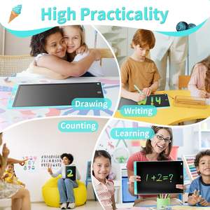 2 แพ็ค กระดานเขียน LCD ขนาด 8.5 นิ้ว กระดานวาดภาพสีสันสดใส ของเล่นเสริมพัฒนาการสำหรับเด็กวัย 3-8 ปี - Product Image 4