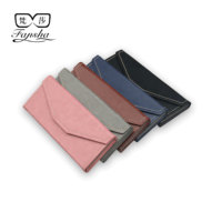 Étui à lunettes pliable en cuir PU de qualité supérieure avec logo personnalisé FANSHA, boîte de rangement rigide anti-pression pour lunettes de soleil, plusieurs couleurs au choix