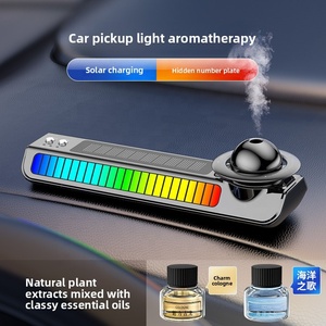 Ambientador de coche con energía solar de gama alta con función de pulverización inteligente Soporte moderno para matrícula y fragancia de perfume de larga duración - Product Image 6