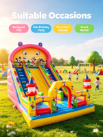Tobogán Inflable Gigante de Mickey Mouse, Castillo Inflable con Temática Clásica, Parque Infantil Inflable para Niños, para Parques de Diversiones