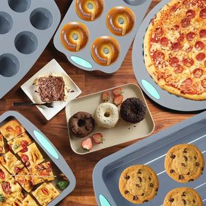 Set di teglia in <span class=keywords><strong>Silicone</strong></span> per alimenti da 29 pezzi grandi <span class=keywords><strong>stampi</strong></span> da forno, inclusi <span class=keywords><strong>Muffin</strong></span> per Cupcake, teglia da forno - Product Image 6