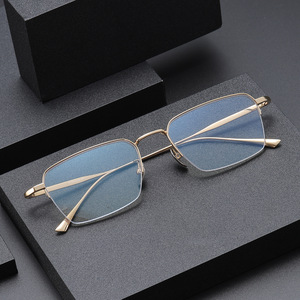 Tinh khiết Titanium nửa rim khung quang bán không có vành kính mắt kính tùy chỉnh tiến bộ photochromic Reading Kính Eyewear - Product Image 2