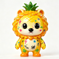 Figurine personnalisée Ananas Lion Graffiti en PVC et ABS, Statue ouverte moulée, Fabriquée en Chine, OEM pour la vente en gros aux marques