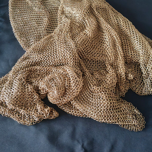 Maille de fil d'acier tissé avec revêtement PVD doré - Rideau métallique décoratif flexible - Product Image 5