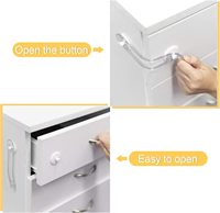 Gaixie 8 pièces Verrous de sécurité transparents pour bébés et enfants, Verrous de sécurité pour armoires et portes, Loquets multifonctionnels