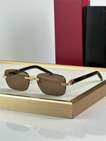 Gafas de Sol Rectangulares Pequeñas Sin Marco con Corte de Diamante de Marca de Lujo 2025, Gafas de Conducir con Protección UV400