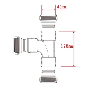 40mm PVC Pipe Adapter Waste Pipe Joiner for Sink Connector 90 Degree Waste Compression <b>Fittings</b> TEE Bath Extension Connector - Product Image 2