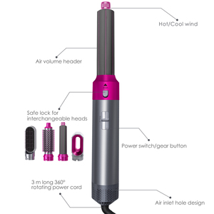 Secador de Pelo Profesional 5 en 1 con Motor BLDC de 35000 RPM, Cepillo Moldeador de Aire Caliente de Alta Velocidad - Product Image 3