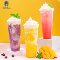 Gobelets en plastique transparents personnalisés de 12 oz, 16 oz, 22 oz, en PP, pour boissons aux fruits, au lait, au boba, au bubble tea