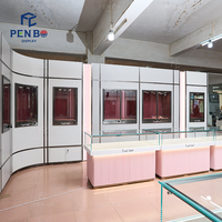 Luxuriöse Elegante Tischvitrine für Juweliergeschäfte Abschließbare Glas-Schmuckvitrinen für Juweliergeschäft-Inneneinrichtung