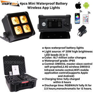 4*20 Вт высокая яркость IP65 водонепроницаемый светодиодный свет <span class=keywords><strong>Par</strong></span> беспроводной Dmx App Control Battery беспроводной сценический диджейские огни - Product Image 5