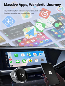 Adaptateur CarPlay sans fil USB A Dongle en forme de disque prenant en charge Apple CarPlay et Android Auto Adaptateur USB A vers USB C inclus Gris - Product Image 4