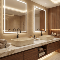 Lavabo de salle de bain rectangulaire en céramique à poser sur comptoir, design moderne pour hôtels
