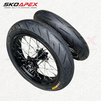 Kit de roues Supermoto Surron Ultra Bee 17 pouces, moyeu usiné CNC, pneus tubeless, ensemble de pneus pour moto électrique tout-terrain, pièces de conversion pour moto de rue