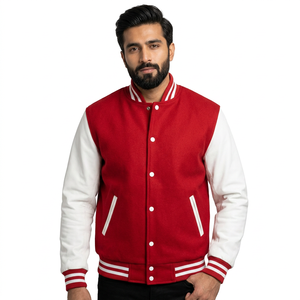 Varsity <b>Jacket</b> Varsity <b>Jacket</b> for <b>Men</b> Sleeves Varsity <b>Jacket</b> Custom Factory Made Blank Leather CottonFleece High Quality - Product Image 1